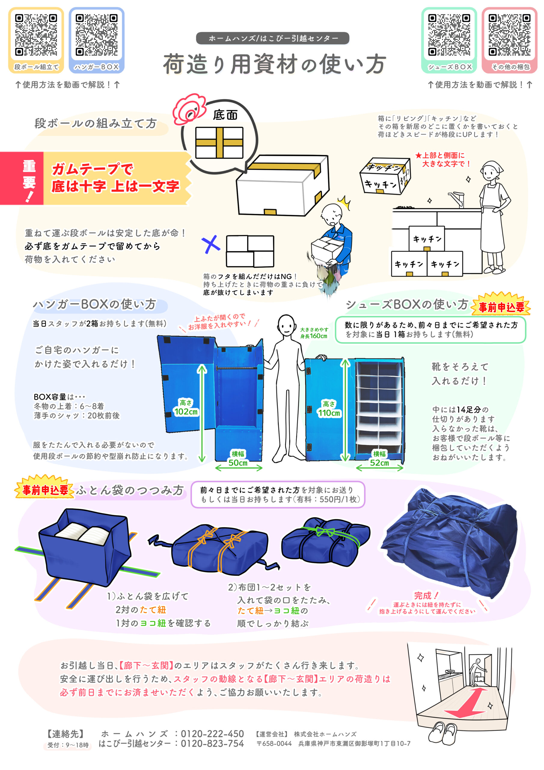 引越資材の使い方