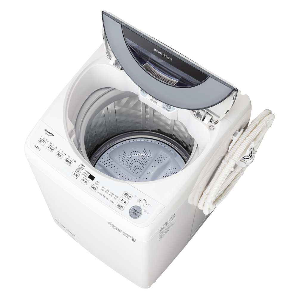 シャープ洗濯機穴なし槽6kg可愛いピンク系Ag+イオンコート 風乾燥機能